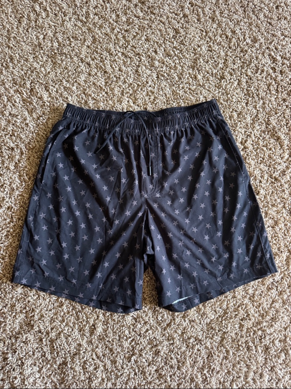 chubbies Black Star-Print Swim Trunks